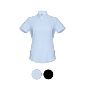THC LONDON WOMEN. Camisa oxford de manga curta para senhora