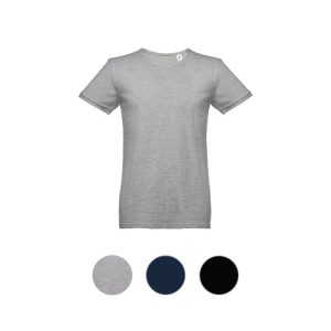 THC SAN MARINO. T-shirt de manga curta para homem em algodão penteado