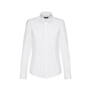 THC TOKYO WOMEN WH. Camisa oxford de manga comprida para senhora. Cor branca