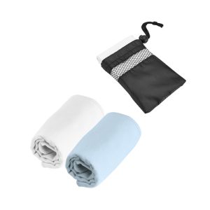 TRAVIS. Toalha de desporto em microfibra com bolsa em 190T (210 g/m²)