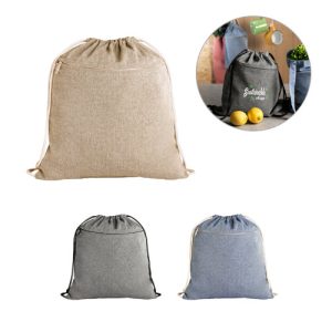 CHANCERY. Saco tipo mochila com algodão reciclado (70%), poliéster (30% rPET) (140 g/m²)