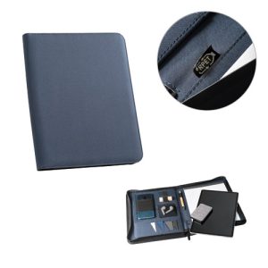 EMERGE FOLDER. Pasta A4 em poliéster reciclado (100% rPET) 300D com fecho