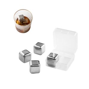 GLACIER. Conjunto de cubos reutilizáveis em aço inoxidável
