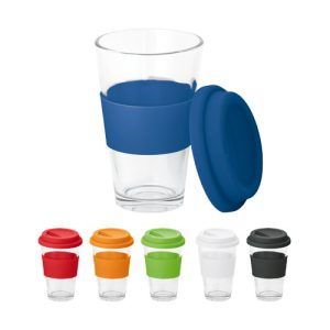 BARTY. Copo de viagem em vidro 330 mL