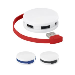 GARDNER. HUB com cabo e 4 portas USB-A em ABS