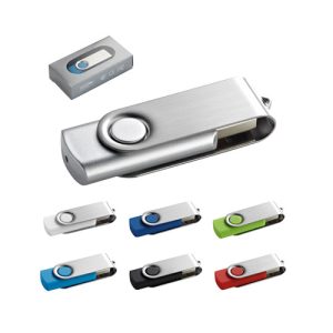 CLAUDIUS 4GB. Pen Drive USB de 4 GB com clipe em metal