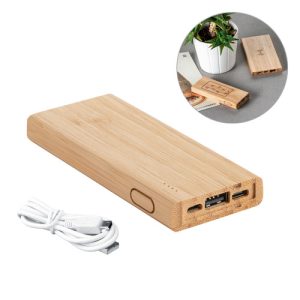 KOHN. Power bank 5'000 mAh em bambu