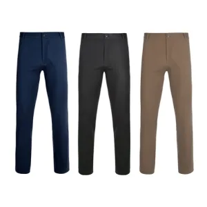VL VISHNU. Calças chino stretch unissexo (260g/m²), em algodão (98%) e elastano (2%)