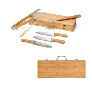KABSA. Conjunto de utensílios em estojo de bambu