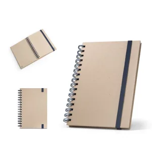 PROUST. Bloco de notas A5 com argolas, capa rígida em papel à base de cana-de-açúcar (80% cana-de-açúcar) com páginas lisas