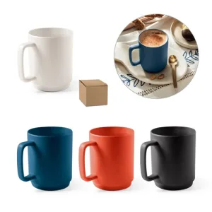 MIGHTY. Caneca em cerâmica com corpo cilindrico 330 mL